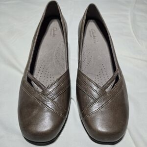 Clarks Women's Brown Leather Shoes